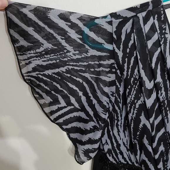 Grey & Black Embellished Dress - Picture 4 of 6